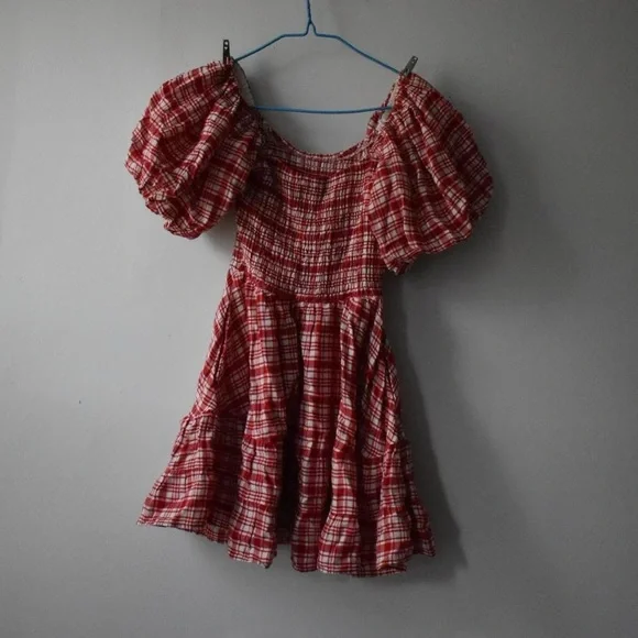 Fashion Brand Company Red Plaid Picnic Dress - Picture 5 of 5